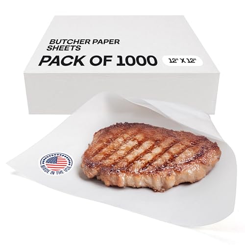 White Butcher Paper Sheets 12" x 12" (White / 12" x 12", 1000 Sheets)