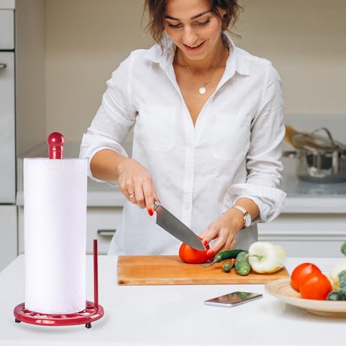 Cast Iron Paper Towel Holder (Red)