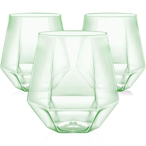 40 Pack Plastic Wine Glasses (Green-40 Pack / no)
