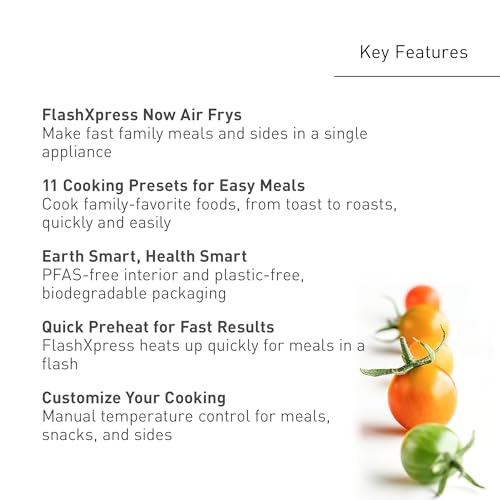 FlashXpress Family Size Air Fryer Toaster Oven Combo (FlashXpress XL / Silver)