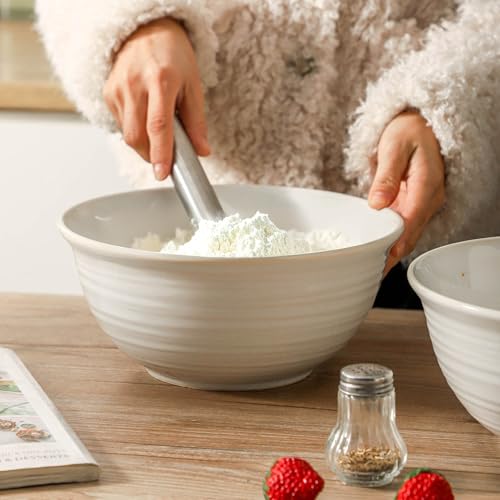 Serving Bowls Set of 2 (White / 84 Ounce)