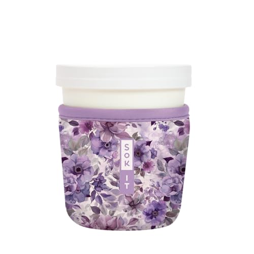IceCreamSok Insulated Neoprene Cover (Lilac Meadows / Fits Tapered Pints)