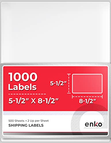 5-1/2 x 8-1/2 in 1000 Address, Mailing and Business Sticker Labels (1,000 Labels / 5-1/2 x 8-1/2")
