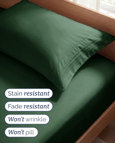 Twin Size 3 Piece Sheet Set (17 - Emerald Green / Twin)