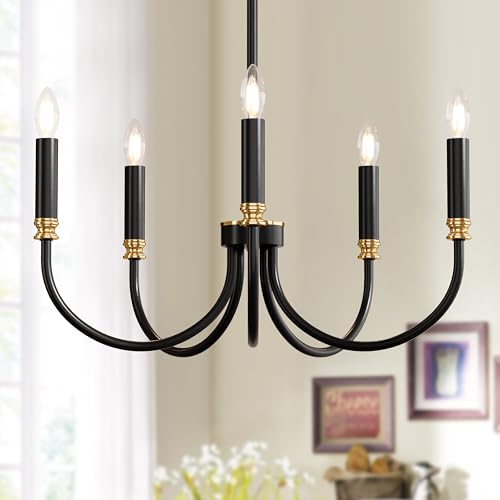 Modern Black Chandelier (Farmhouse Modern)