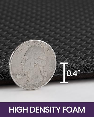 Kitchen Floor Mats Cushioned Anti Fatigue (Black / 108"l X 23"w X 0.4"th)