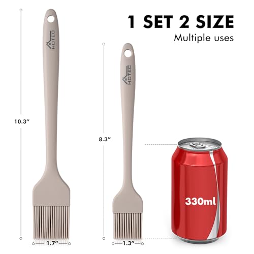 Basting Brushes Silicone Heat Resistant Pastry Brushes Spread Oil Butter Sauce Marinades for BBQ Grill Barbecue Baking Kitchen Cooking BPA Free Dishwasher Safe (2 Count)