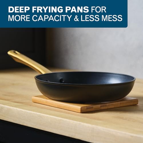 Forged Induction Ceramic Nonstick Cookware Set (Black / Cookware Set (12-Piece))