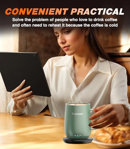 Self Heating Coffee Mug T2 (Sage Green / 16oz)