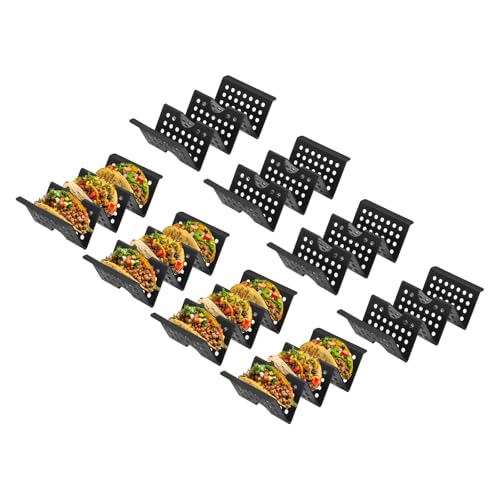 8 Pcs Taco Holder Stand (Black)