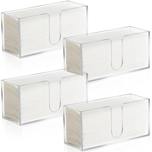 4Pack Acrylic Countertop Paper Towel Dispenser (4 Count)