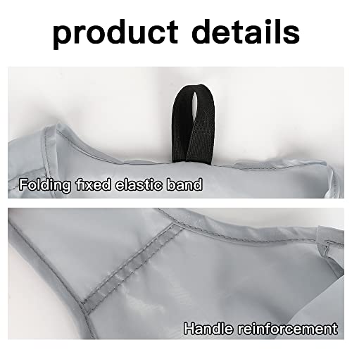 15x4.5x15 Inch Grey Reusable Shopping Bags with Handles (Grey)