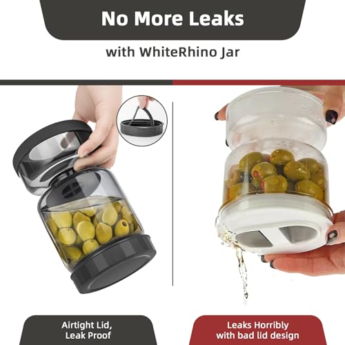 Pickle Jar with Strainer Flip (34oz Smoky Grey Pickle jar)