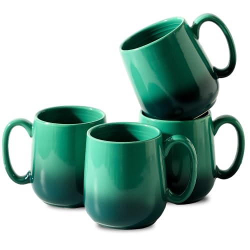 15oz Ceramic Mug Set of 4 (GradationGreen / Set of 4)