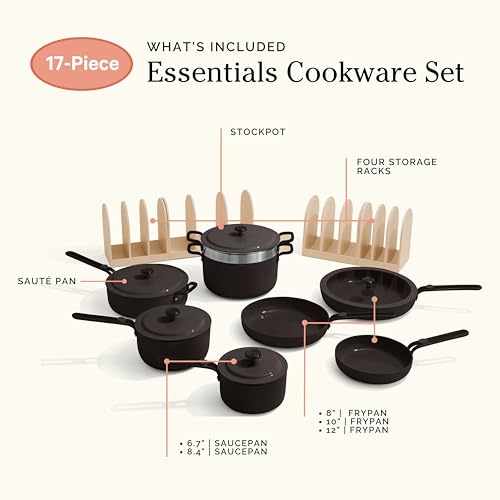 Essentials Complete Cookware Set (Char / 17 piece)