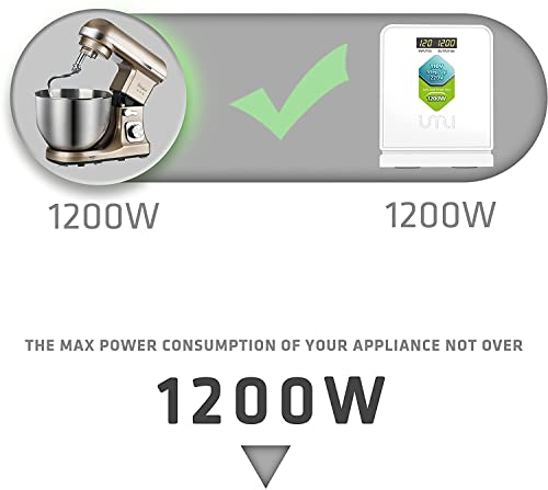 1200W 110 to 220 Voltage Step up Converter Europe Appliance Use in US (1200W)