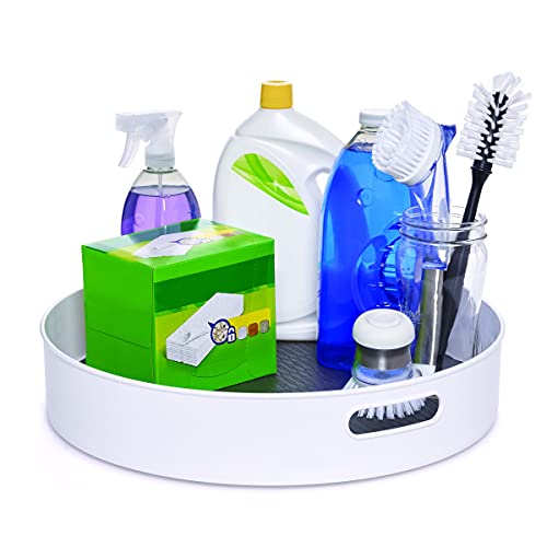 Under Sink Pantry and Cabinet Organizer (White and Gray / 18 Inch)