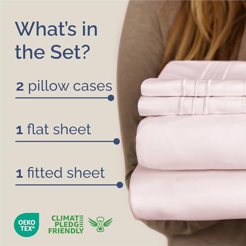 King Size 4 Piece Sheet Set (30 - Lavender Pink / King)