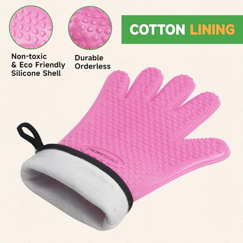 BBQ Gloves Heat Resistant Oven Mitts (2 Count)