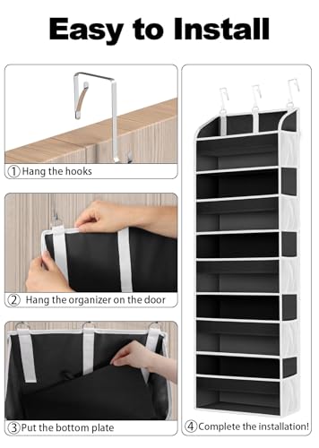 1Pack Over the Door Organizer Storage (1 Pack / Black)