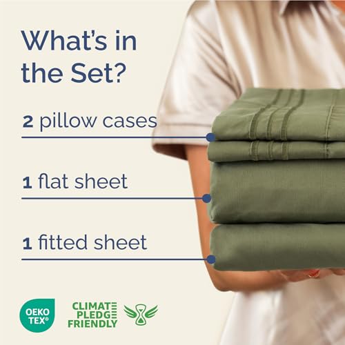 Full Size 4 Piece Sheet Set (15 - Sage Green / Full)