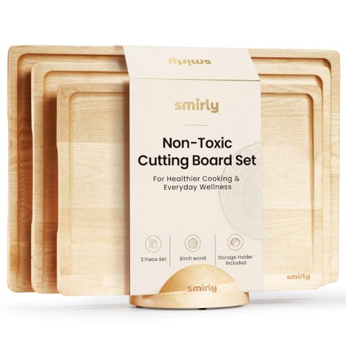 Cutting Boards for Kitchen (Light Brown / 4-Piece)