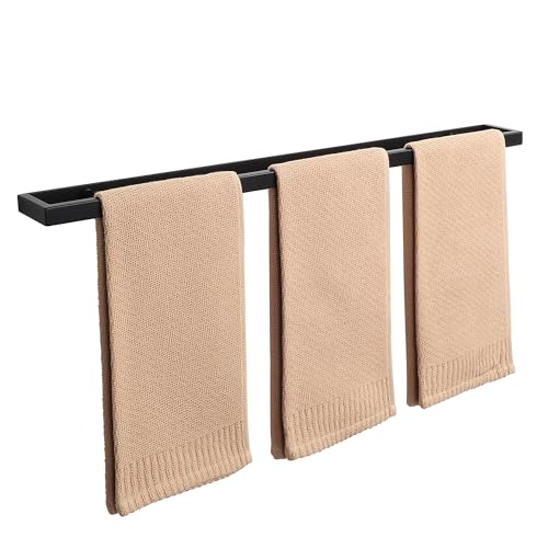28 Inch Hand Towel Holder Black Towel Bar for Bathroom Wall Mounted (Black / 28-Inch)