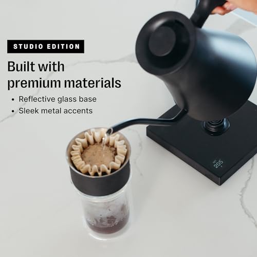 Stagg EKG Pro Studio Gooseneck Electric Kettle (Matte Black with Walnut Handle + Lid Pull / EKG Pro Studio)