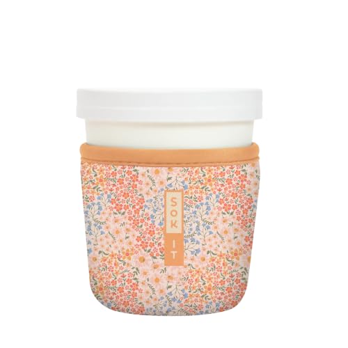 IceCreamSok Insulated Neoprene Cover (Dainty Florals / Fits Tapered Pints)