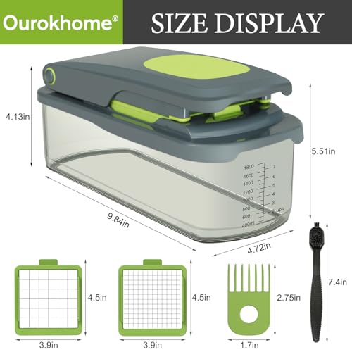 Vegetable Chopper Cutter with Container (2 Count (Blade))