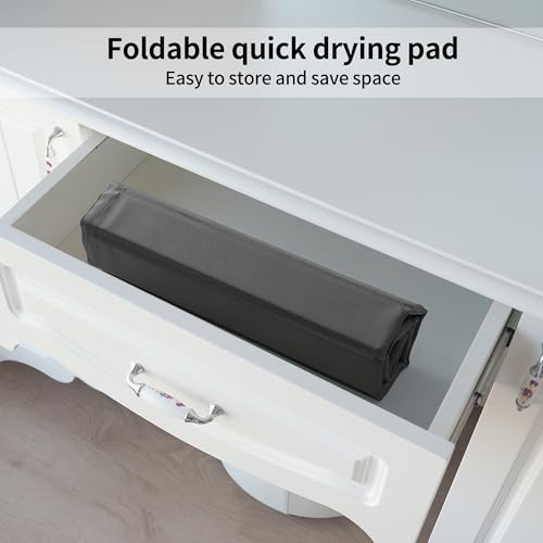 Stone Drying Mat for Kitchen Counter (Dark Gray / 24.8" x 15.7")