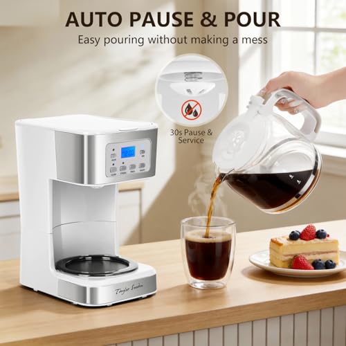 12 Cup Programmable Coffee Maker (White)
