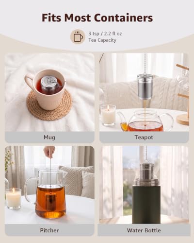Tea Infuser Extra Fine Mesh Tea Strainers for Loose Tea (Small × 1 / Classic)