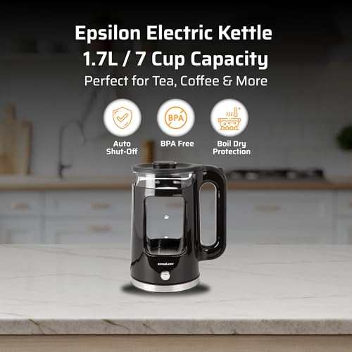 1.7L Glass Electric Kettle (EK Black Vented)