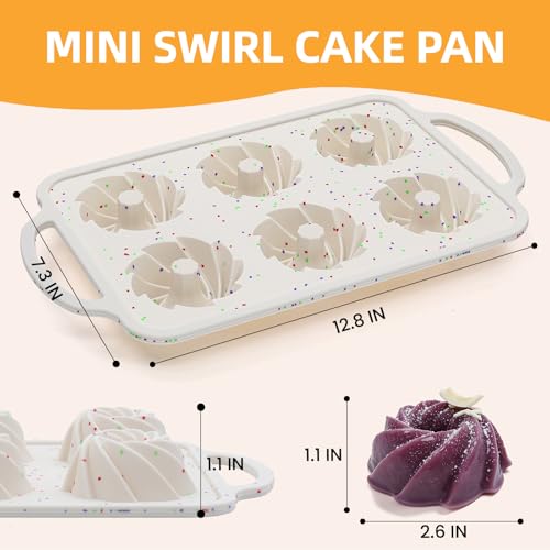 Mini Swirl Cake Pan with Metal Reinforced Frame (Swirl: 2pcs)