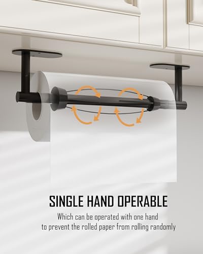 Paper Towel Holder Under Cabinet One Hand Operable