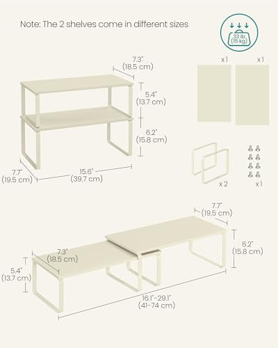 Cabinet Organizer Shelf (2 Count)