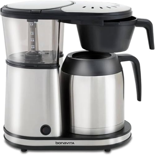 8 Cup Drip Coffee Maker Machine (Stainless Steel)