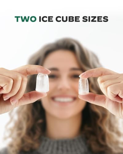 Countertop Ice Maker with 2.5L Expandable Ice Basket (Black with Expandable Ice Basket / 26.5 lbs)