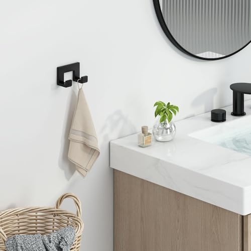 Double Towel Hook (Matte Black)