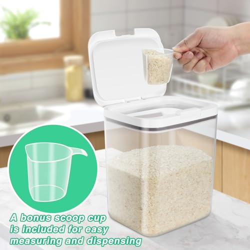 11 Lbs Rice Storage Container 5.8Qt Flour Sugar Containers with Flip (5.8Qt-Rectangle)