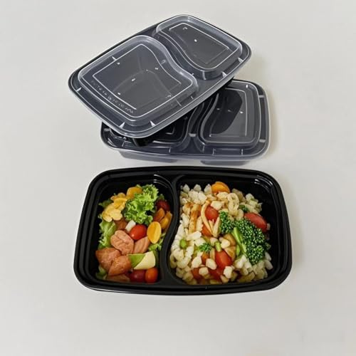 28oz 2compartment Plastic meal prep containers With Lids (28 oz square box)