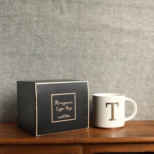 Monogram Ceramic Mugs (gold-T)