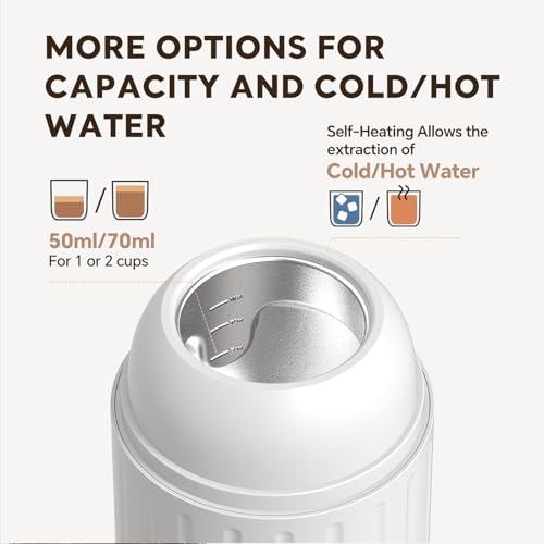 2-in-1 Portable Espresso Maker For Nespresso Pod＆Ground,White (White 03)