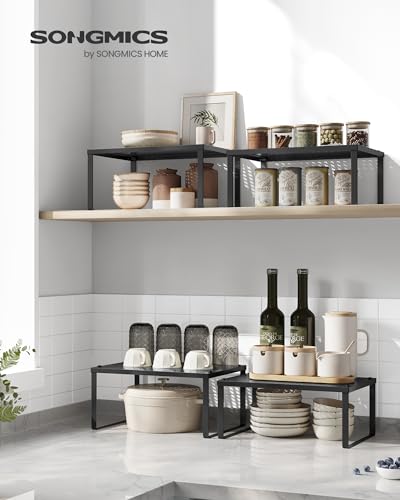 Set of 4 Metal Spice Racks (Ink Black / 4 Tiers (9"D x 12.6"W))
