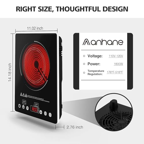 1800W Electric Cooktop