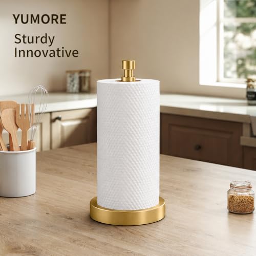 3.9lbs Heavy Duty Paper Towel Holder Countertop Weighted Base Gold