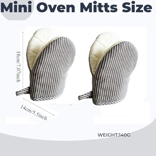 1 Pair Mini Oven Mitts (Gray)