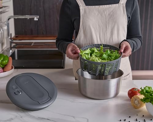 Swift Dry Stainless Steel Salad Spinner (New Stainless Steel Swift Dry / Small)