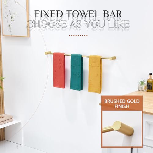 Towel Holder Gold for Bathroom Hanger 36 (Brushed Gold / 36-Inch)